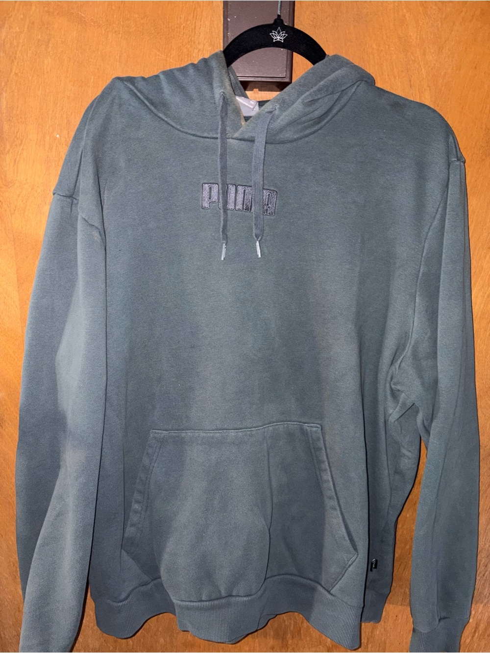 PUMA Men's blue gray Hooded Pullover Sweatshirt